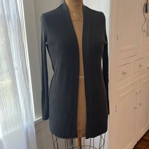 Eileen Fisher Sweater Cardigan Grey Tencel BEAUTIFUL